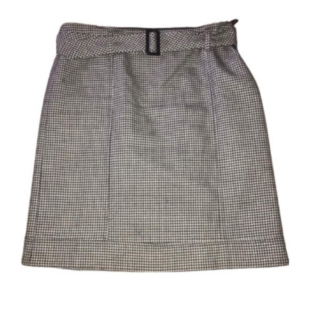 Talbots black and white herringbone wool pencil skirt size 6 petite